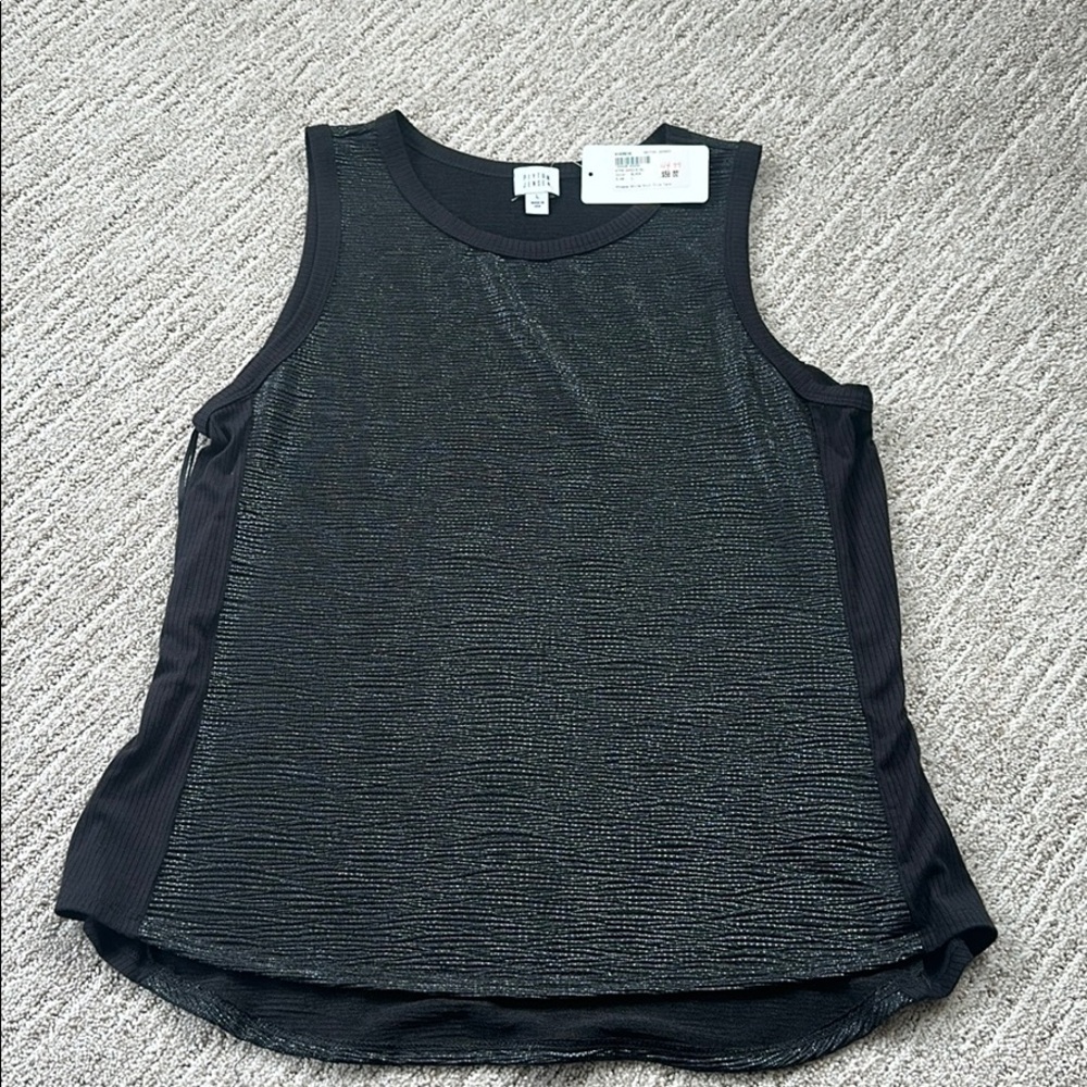 Women’s shimmery loose fitting tank top
